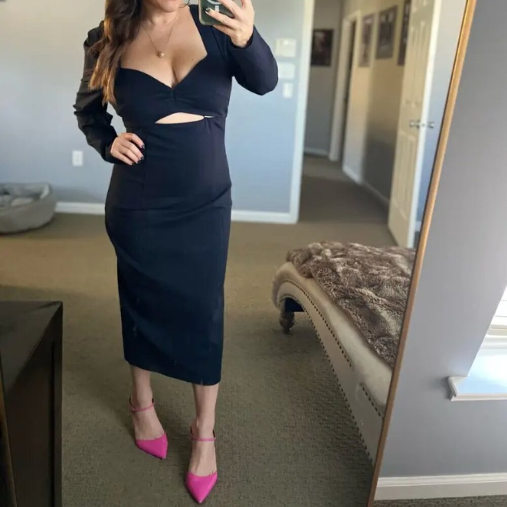 Cheek, black longsleeve dress